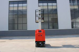 Diskon Platform pengangkat tiang mendorong sendiri, disetujui Ce Epa 8m 12m 14m 16m aluminium Aloi Lift One Man - Product Image 6