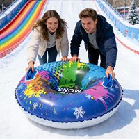 Tapis de neige gonflable en PVC écologique, épaissi, avec fonction anti-retournement pour le plaisir des adultes lors du ski hivernal, des luges et des tubes à neige