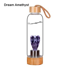 Bouteille d'<span class=keywords><strong>eau</strong></span> chaude infusée Ange en cristal Bouteilles en cristal de quartz de guérison pour l'<span class=keywords><strong>eau</strong></span> potable - Product Image 3