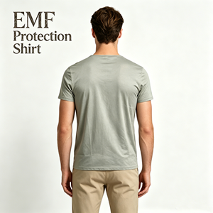 T-shirt à manches courtes col en V 100% fibre d'argent, anti-radiation, protection EMF, à porter tous les jours pour hommes et femmes - Product Image 5