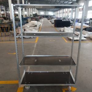 Chariot de transport pour serre en acier inoxydable galvanisé à quatre roues, chariot à fleurs, outils OEM, marque <span class=keywords><strong>Vitavia</strong></span>, durable - Product Image 5