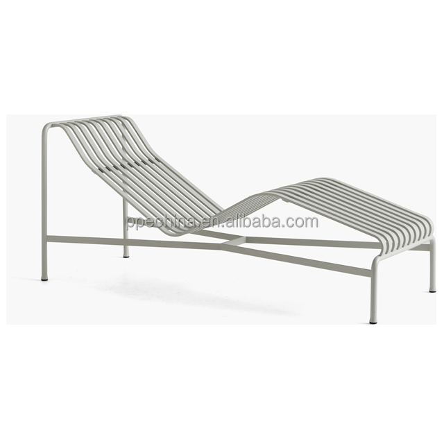 Wholesale Luxury Minimalist Design Lounger Aluminum Steel Chaise Lounge Beach Outdoor Sun Lounger