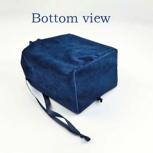 Sac cadeau en velours avec logo personnalisé, pochette à cordon, ruban en satin, sac de rangement pour bijoux, pochette structurée de luxe, vente en gros - Product Image 4