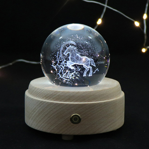 Stella <span class=keywords><strong>luna</strong></span> sfera <span class=keywords><strong>di</strong></span> cristallo LED lampada da notte scatola musicale rotante cielo stellato ragazza preferito regalo Flicker proiettore <span class=keywords><strong>immagine</strong></span> 3D - Product Image 3