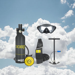 Kit <span class=keywords><strong>de</strong></span> <span class=keywords><strong>mini</strong></span> <span class=keywords><strong>bouteille</strong></span> d'air <span class=keywords><strong>de</strong></span> <span class=keywords><strong>plongée</strong></span> sous-marine 1L approuvé par DOT & CE en aluminium haute pression 15-20 Mins Réservoir <span class=keywords><strong>de</strong></span> <span class=keywords><strong>plongée</strong></span> <span class=keywords><strong>avec</strong></span> <span class=keywords><strong>pompe</strong></span> à air - Product Image 1