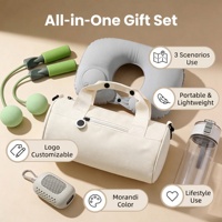 Coffret Cadeau Lunaire Travel Fitness pour les membres de la salle de sport et de yoga : Corde à sauter, Bouteille d'eau, Sac fourre-tout en toile – Cadeau bien-être pour clients