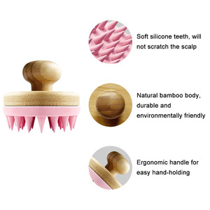 <b>Scalp</b> Massager Shampoo <b>Brush</b>, Shower Scrubber with Soft Bristles Silicone Hair Scrubber Washing <b>Brush</b> <b>Scalp</b> Exfoliator - Product Image 3
