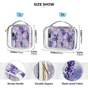 Sac de rangement pour articles de toilette et maquillage en PVC transparent, étanche, personnalisable, nouveau design, vente chaude - Product Image 4