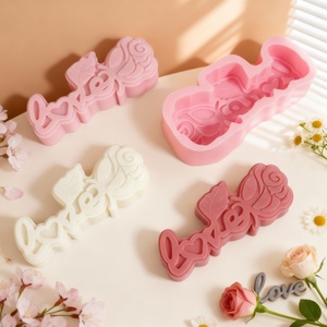 Moule à gâteau en silicone pour la Saint-Valentin, moule à pâtisserie en forme de bougie d'amour, décoration DIY, moule de façonnage UNIMOUCH LFM-216, compatible lave-vaisselle - Product Image 4