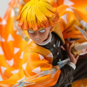 Statuetta <span class=keywords><strong>Anime</strong></span> Demon Slayer da 32CM, Versione Battaglia di Agatsuma <span class=keywords><strong>Zenitsu</strong></span> con Testa Intercambiabile, Modello Completo di Alta Qualità - Product Image 3