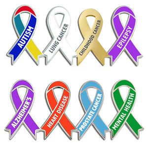 Épingle de sensibilisation au ruban noir avec logo personnalisé Épinglettes personnalisées en émail pour cadeau de sensibilisation aux survivants du <span class=keywords><strong>cancer</strong></span> Épingles pour le <span class=keywords><strong>cancer</strong></span> de la <span class=keywords><strong>prostate</strong></span> - Product Image 2