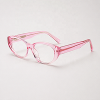 Lunettes d'ordinateur ovales en acétate à imprimé léopard pour femmes, adaptées aux visages en forme de losange