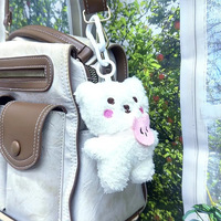 Pendentifs en coton Little Bear fabriqués par le fabricant – Breloques mignonnes, écologiques et durables pour sacs de filles, style frais, avec pince