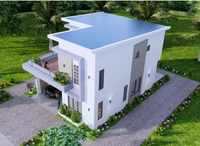 Maison de rêve, villa préfabriquée moderne, design de luxe de haute qualité