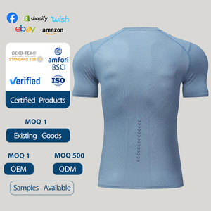 T-shirt Sportiva da <span class=keywords><strong>Uomo</strong></span> Kable ad Asciugatura Rapida, Traspirante, Collo Tondo, per Fitness e Basket, <span class=keywords><strong>Abbigliamento</strong></span> Leggero da <span class=keywords><strong>Palestra</strong></span> - Product Image 4