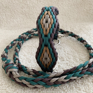 Collar de cuerda de paracaídas ajustable hecho a mano, conjunto de correa de collar de perro collier para chien smycz dla psa hunde leine led hundehalsband - Product Image 6