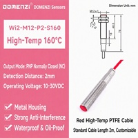 Capteur de proximité inductif résistant à la chaleur Domenzi M12, sortie NPN NO, 2 mm, 10 à 30 V CC, IP67, jusqu'à 160 °C, pour l'automatisation