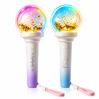 Varita de Acrílico con Purpurina Fluida Recargable por USB, Control Inalámbrico 2.4G, para Fanmeetings y Festivales de J-Pop, Logotipo Personalizado al por Mayor