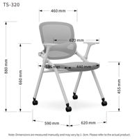 Chaise de conférence ergonomique en maille avec accoudoirs réglables, soutien lombaire et siège en mousse haute élasticité – Prix de gros