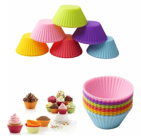 Alta qualidade silicone bolo molde muffin bolo molde cozimento molde cozinha cozinhar DIY bolo decoração ferramenta