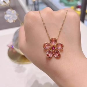 Colección <span class=keywords><strong>de</strong></span> Lujo <span class=keywords><strong>de</strong></span> Joyería para Mujer 2026: Set Original <span class=keywords><strong>de</strong></span> Cristal Rosa Tallado, Collar, <span class=keywords><strong>Pendientes</strong></span>, Anillo <span class=keywords><strong>y</strong></span> Pulsera, Accesorios para Fiesta - Product Image 6