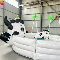 Jeu de combat de taureau gonflable de couleur personnalisée, taureau de rodéo gonflable pour fête foraine