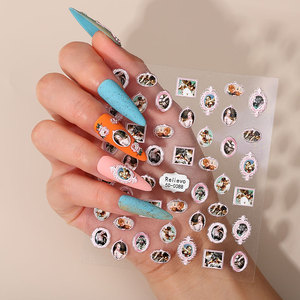 2025 Hot Selling Custom 5D <span class=keywords><strong>Nail</strong></span> Art Aufkleber Set Flower Design Aufkleber auf Papier Kunststoff PET für <span class=keywords><strong>Nail</strong></span> Beauty - Product Image 4