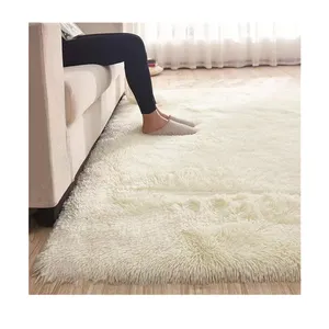 Anti Slip Rug Soft Smooth Synthetic Carpet For Bedroom Shaggy Carpet Customized PVC Plush