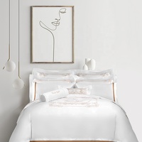 Fabricant de draps de lit en coton 100% blancs de qualité supérieure, taille king size, vente en gros de linge d'hôtel