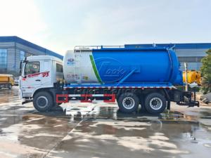 รถดูดสิ่งปฏิกูล 6×4 Dongfeng D3 18‑20CBM พร้อมถังเก็บของเสีย, แชสซี 3 เพลา, เครื่องยนต์ Yuchai 245‑270 แรงม้า, ระบบดูดสูญญากาศทรงพลังสำหรับของเสียจากอุจจาระ, รับสั่งผลิตเพื่อการส่งออก - Product Image 2