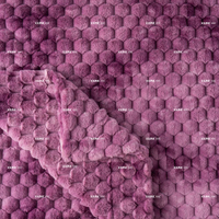 Couverture en fausse fourrure de lapin 3D anti-chute, motif grille, en tissu Minky, chaude toutes saisons, pour la sieste, décorative, cadeau pour la maison