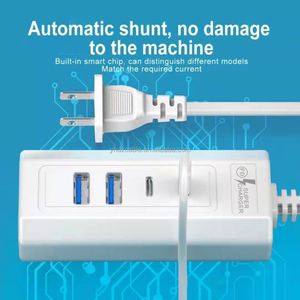 EU UK USA <b>Plug</b> 20W Multi Port Desktop Socket 2USB C+2USB Fast Charging <b>Adapter</b> for iPhone Android Universal Travel <b>Plug</b> - Product Image 4