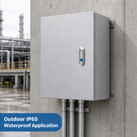 Boîtier de distribution extérieur étanche SH, modèle R&R RB, en acier inoxydable poli, ABS, PC, avec bornes métalliques, niveau de protection IP65