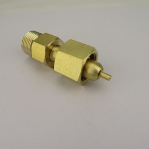 Pressure Holding Valve Connector G5/8 Copper With Pin For High Pressure Hose And Oxygen Cylinder Filling Adapter - Product Image 1