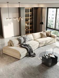 Conjunto de sofás seccionales de alta densidad, relleno de plumas suaves, con esponja de cuero genuino, para sala de estar - Product Image 5