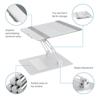 Support Ergonomique Pliable en Aluminium Durable A24 pour Ordinateur Portable avec Caoutchouc de Silicium pour MacBook iPad
