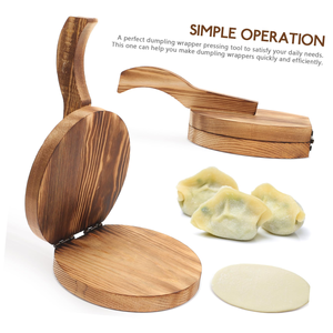 Outil de pâtisserie pour la cuisine, presse à pâtisserie ronde en bois pour faire des tortillas, des pizzas maison, des raviolis, des pâtes - Product Image 6