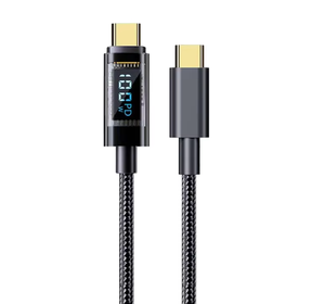 Display digitale intelligente 100W/66W/27W PD ricarica rapida tipo-C cavo di illuminazione con giacca in Nylon caricabatterie <span class=keywords><strong>iPhone</strong></span> <span class=keywords><strong>compatibile</strong></span> - Product Image 4
