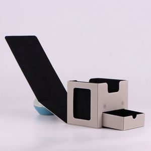 Boîte de rangement portable en cuir PU avec fenêtre de visualisation pour cartes et accessoires de jeu - Product Image 2