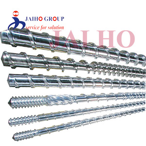 สกรูไบเมทัลลิกแบบแข็งพิเศษสำหรับเครื่องอัดรีดฟิล์มเป่าลม HDPE/LDPE/LLDPE อะไหล่เครื่องจักรพลาสติกและยาง - Product Image 1