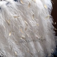 Vente en gros 200 cm / 80 pouces Boa de plumes d'autruche blanc moelleux 10-15 cm / 4-6 pouces pour carnaval de mariage en stock