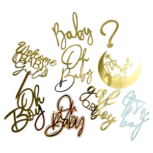 ของตกแต่งเค้กอะคริลิครูปน้ำผึ้งและของหวาน สำหรับงานเลี้ยงฉลองทารก งานเปิดเผยเพศเด็กชายหรือเด็กหญิง - Product Image 5