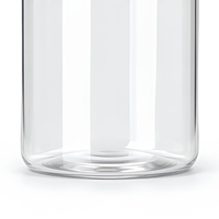 Boîte à pilules ronde en PET transparent avec bouchon à vis, emballage en plastique pour comprimés, capsules, vitamines