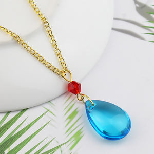 Collar Inspirado en el Anime El <span class=keywords><strong>Castillo</strong></span> Ambulante de Howl, Hauru Howl, Cristal Azul de <span class=keywords><strong>Austria</strong></span>, Colgante de Cosplay, Adorno, Joyería para Mujer, Regalo - Product Image 4