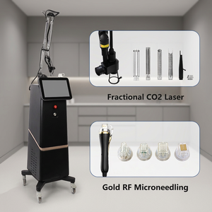 เครื่องเลเซอร์ CO2 แบบเศษส่วน 2 in 1 รุ่น CE พร้อมทองคำ RF Microneedle สำหรับการฟื้นฟูคอลลาเจน ฟื้นฟูช่องคลอด และการดูแลผิว - Product Image 1