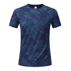 Camiseta Deportiva de Gran Tamaño de Secado Rápido con Estampado, Ropa Deportiva <span class=keywords><strong>para</strong></span> Hombre, Cuello Redondo, Camiseta Deportiva de Manga Corta <span class=keywords><strong>para</strong></span> Hombre - Product Image 4