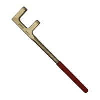 Clé de sécurité anti-explosion X-SPARK 45*350mm en bronze au béryllium de type F, poignée de valve anti-étincelles, clé antistatique pour huile