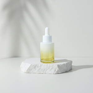 Skin Care Serum Glass Cosmetic Dropper Bottle Gradient Color Glossy Pink Green 30ml 50ml - Product Image 6