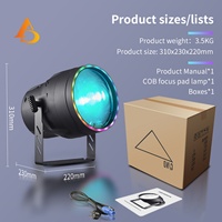 AICPOSE Éclairage de scène professionnel 250W COB Zoom avec lampe à focalisation RGB DMX COB