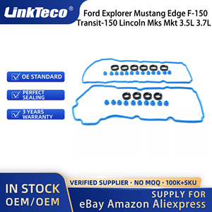 Linkteco ชุดปะเก็นฝาครอบวาล์วสำหรับ <span class=keywords><strong>Ford</strong></span> Explorer Mustang EDGE F-150 Transit-150ลินคอล์น MKS MKT 3.5L 3.7L 2011-2020 STX <span class=keywords><strong>XL</strong></span> XLT - Product Image 6